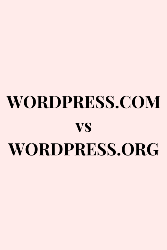 wordpress.com vs wordpress.org