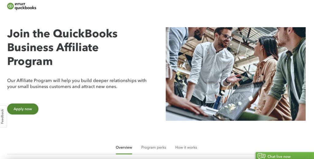 quickbooks website screenshot