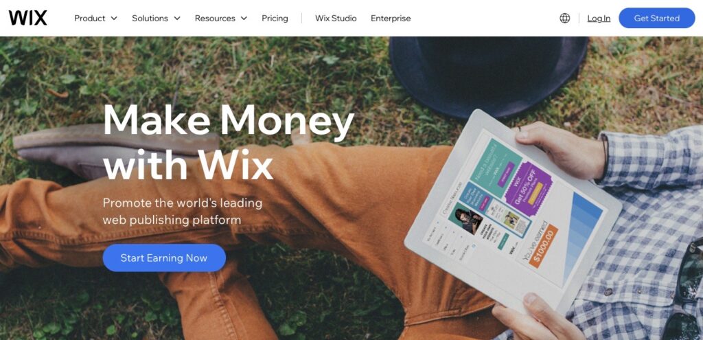 wix website screenshot