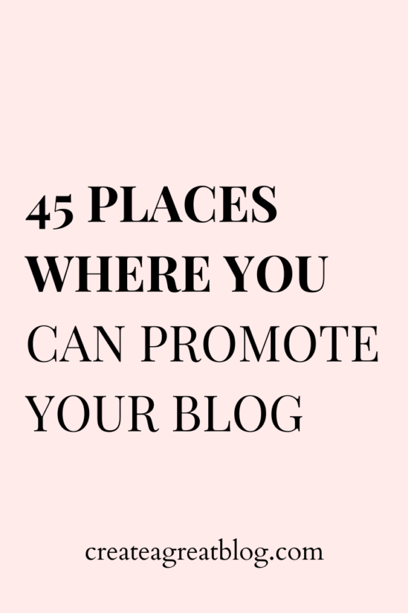 places promote your blog