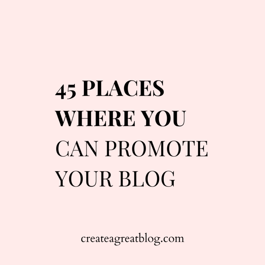 places promote your blog