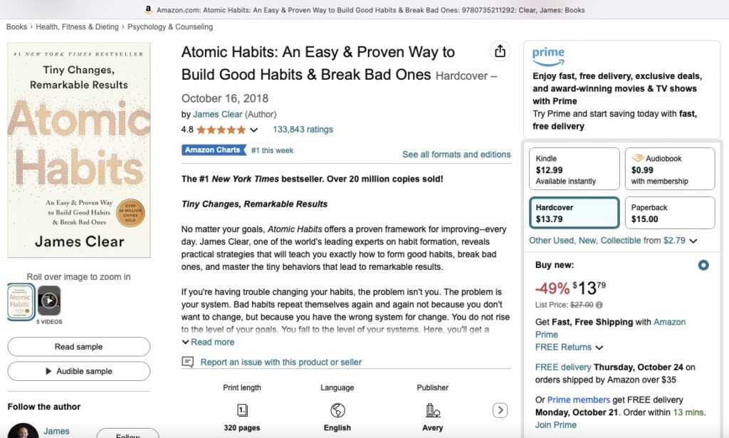 atomic habits screenshot